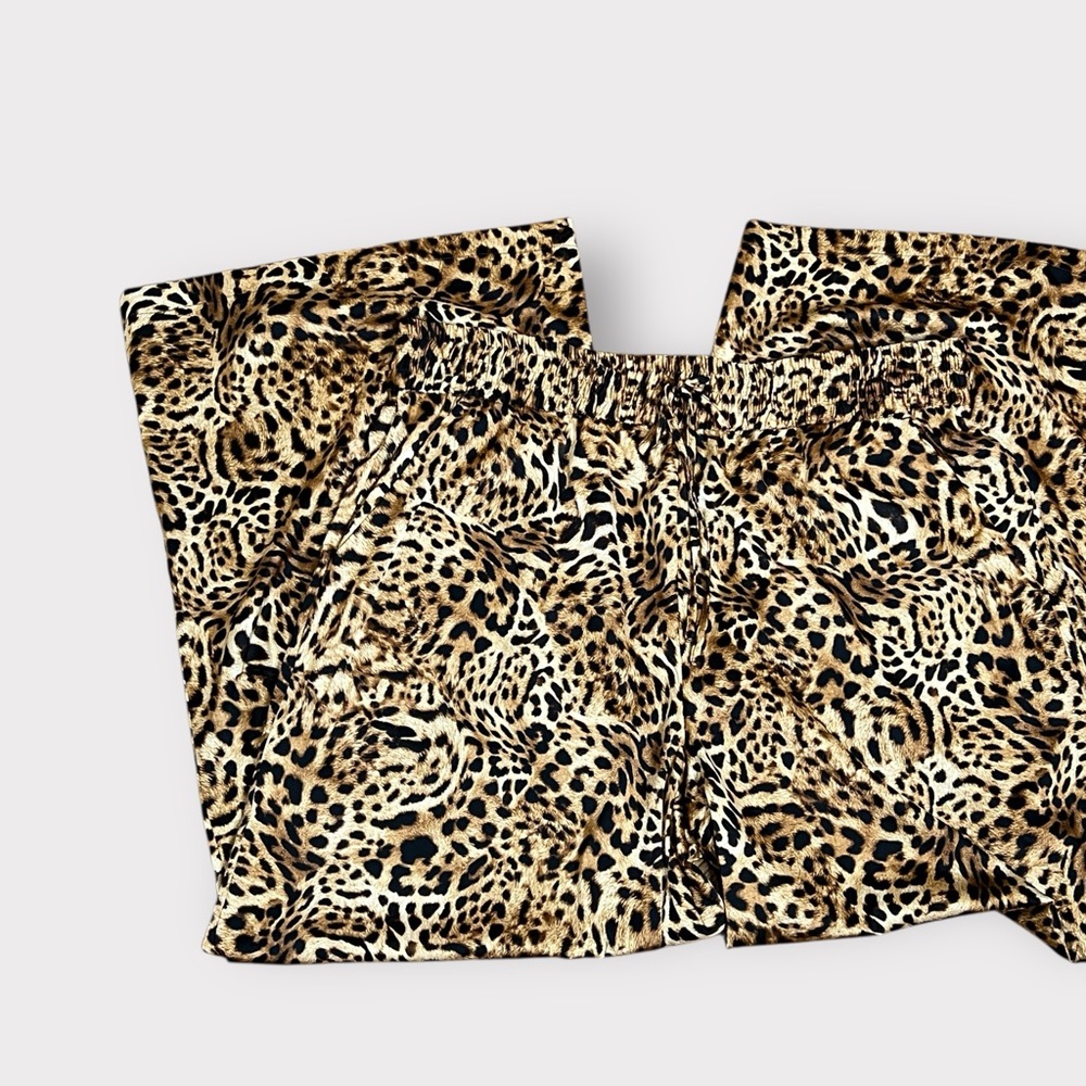 NWT INC Cheetah Print Wide Leg Elastic Waist Pull On  Pants XXL